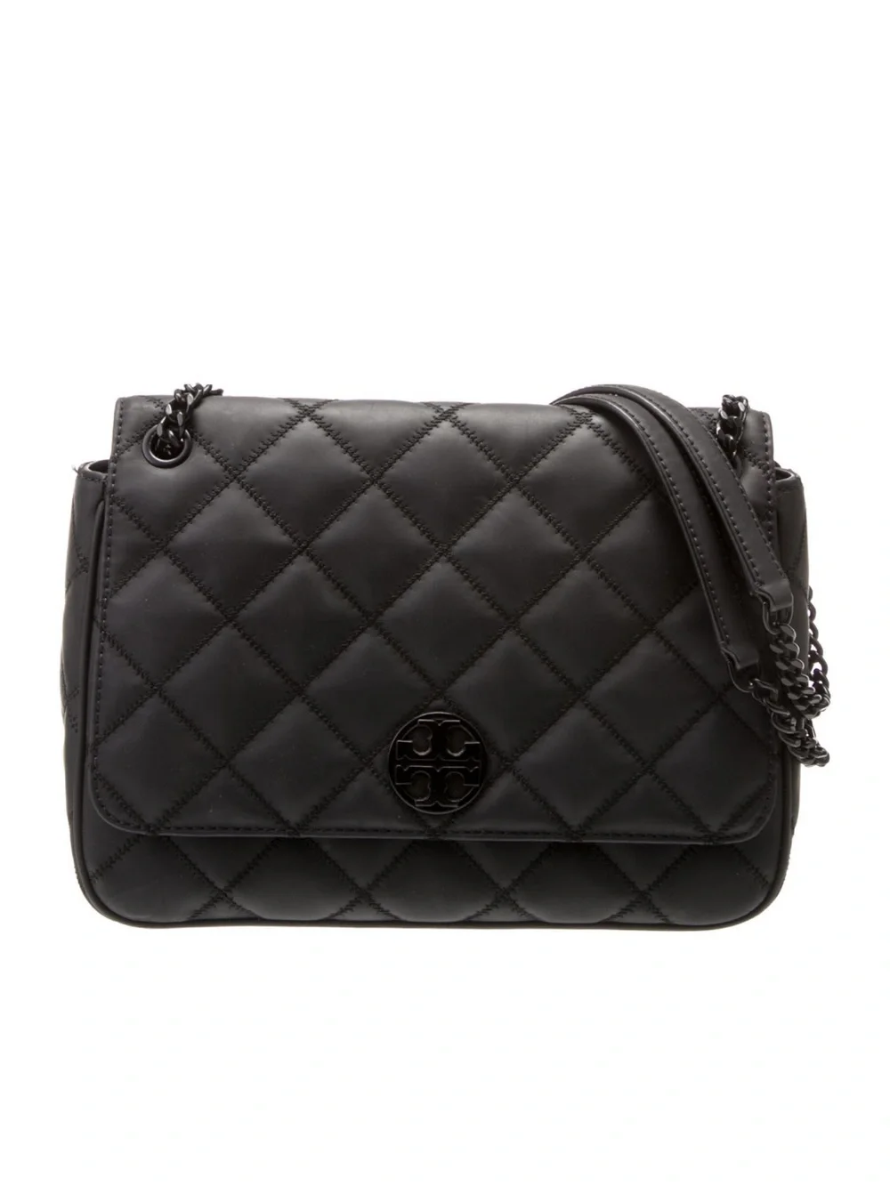 Tory Burch Black Quilted Chain-Handle Shoulder Bag